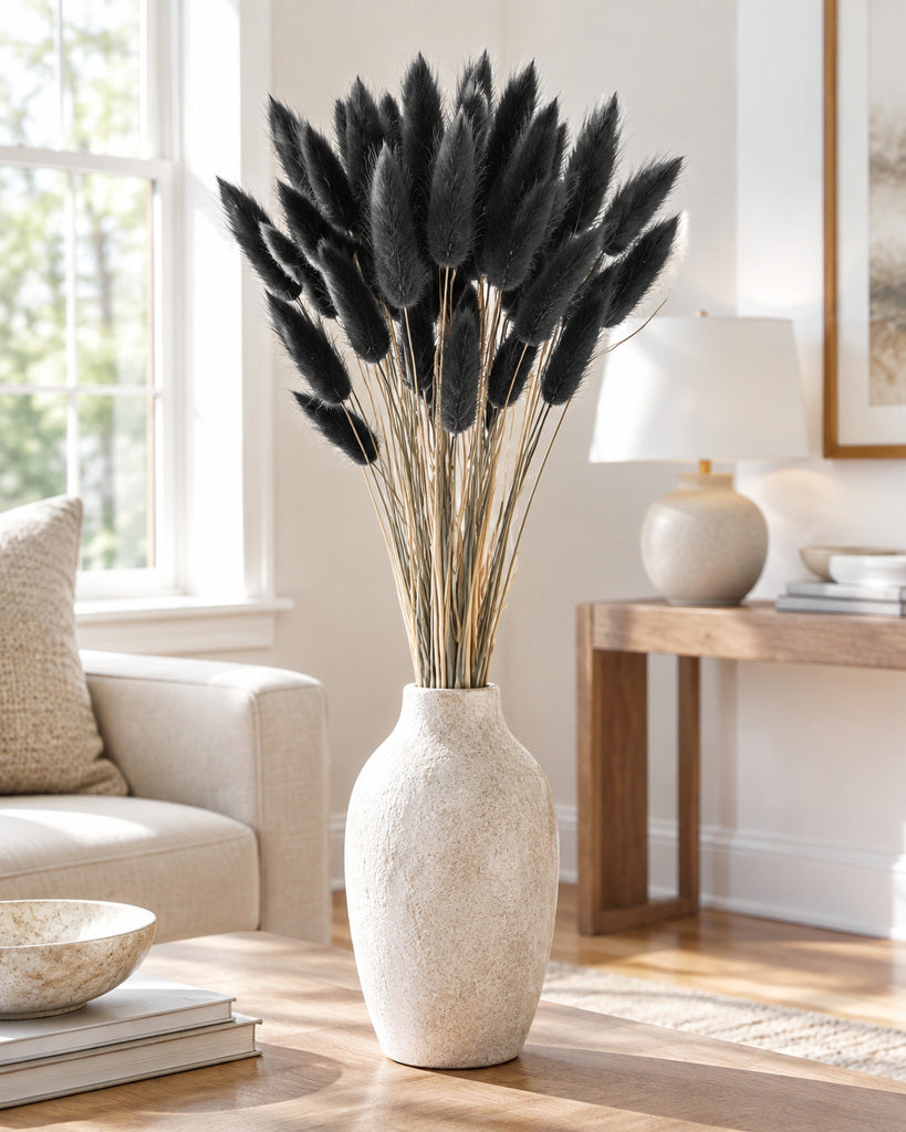 Black Dried Pampas Grass - 16 in