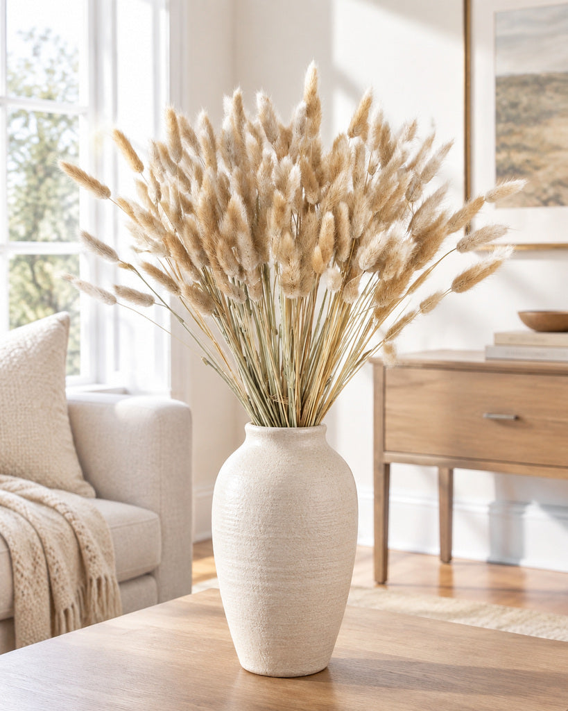 Natural Beige Dried Pampas Grass - 17 in