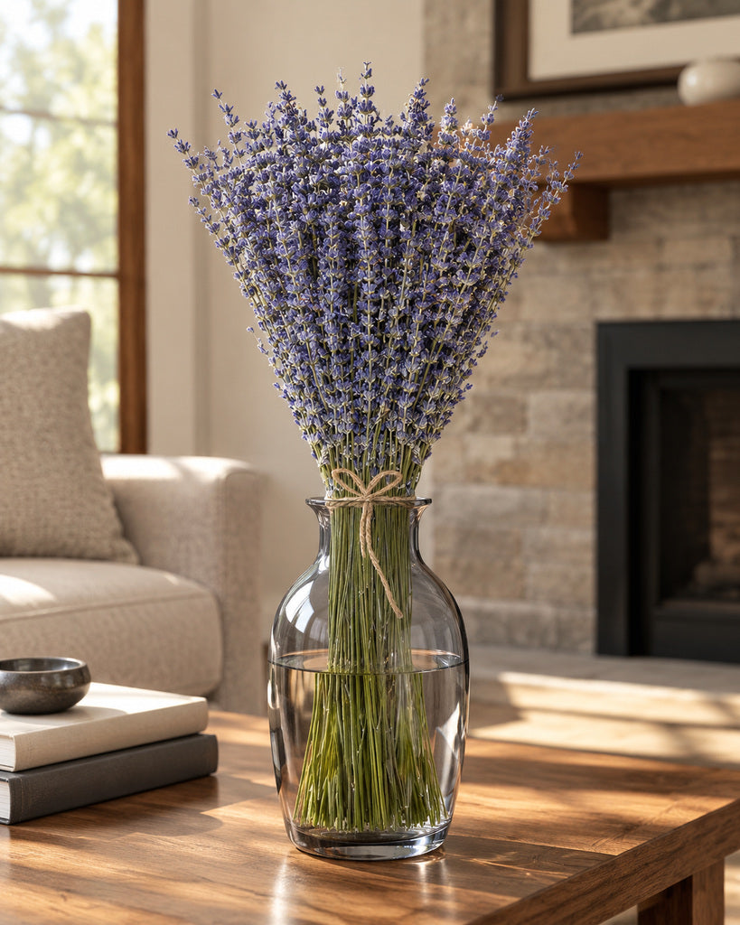 2 Pack Natural Purple Dried Lavender Flowers - 15–17 in