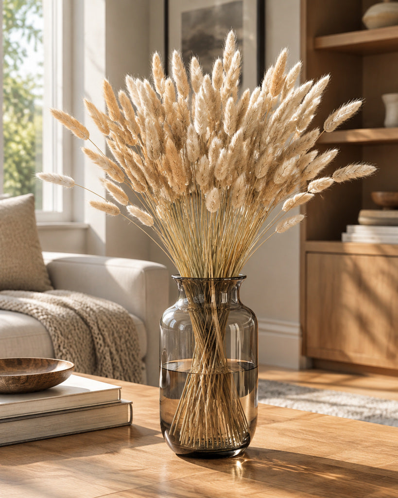 Natural Beige Dried Pampas Grass - 17 in