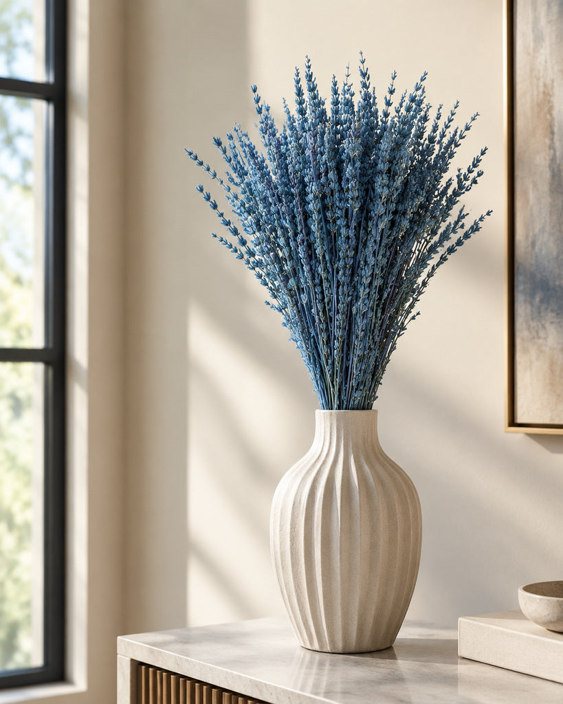 Blue Dried Lavender Bouquet - 16 in