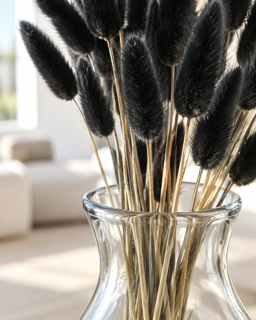 Black Dried Pampas Grass - 16 in