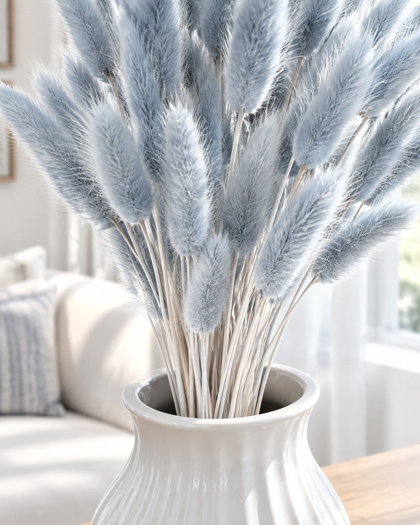 Blue Dried Pampas Grass - 16 in