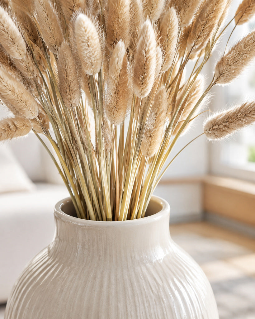Natural Beige Dried Pampas Grass - 17 in