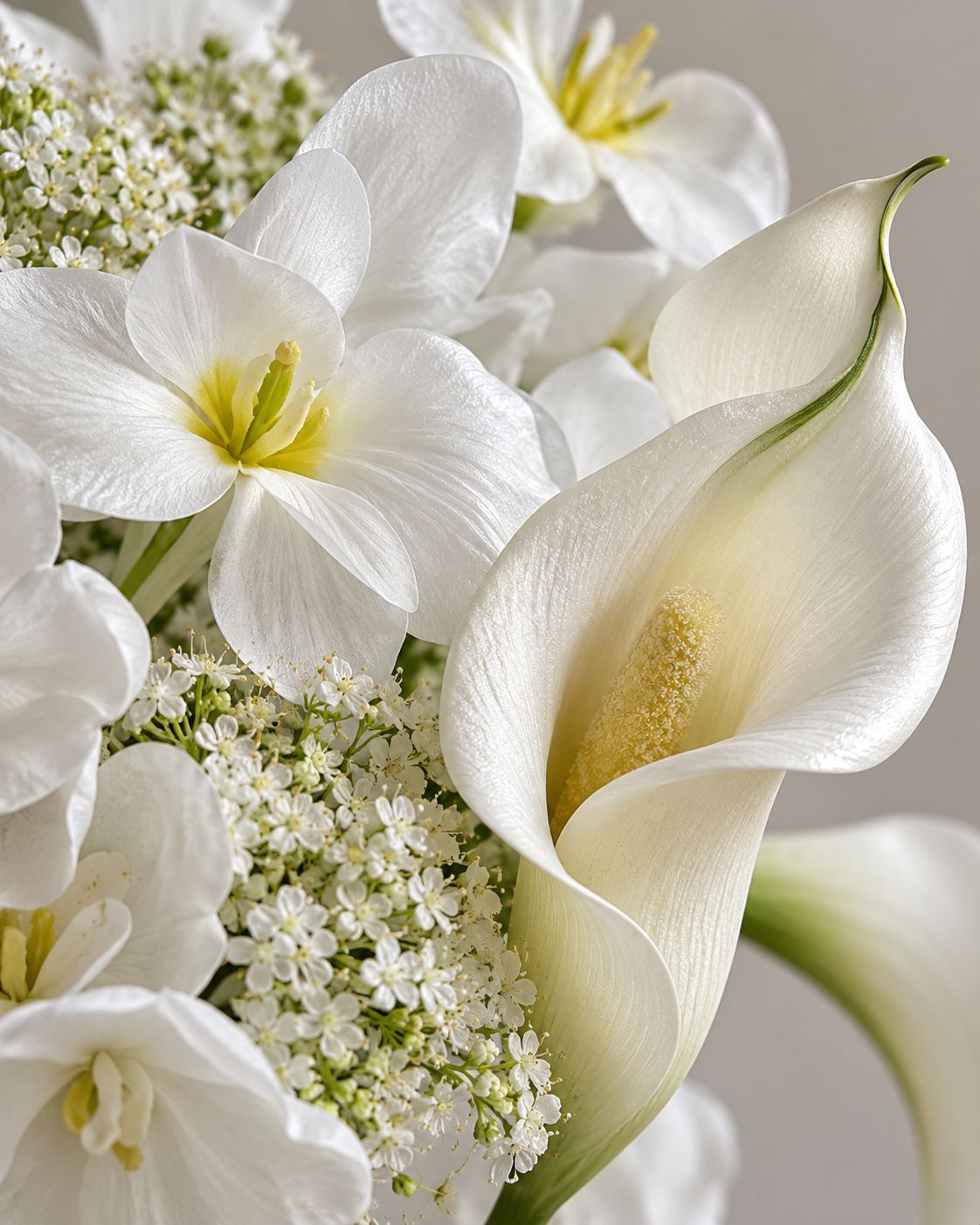 Ivory Orchid & Calla Lily Faux Floral Bouquet