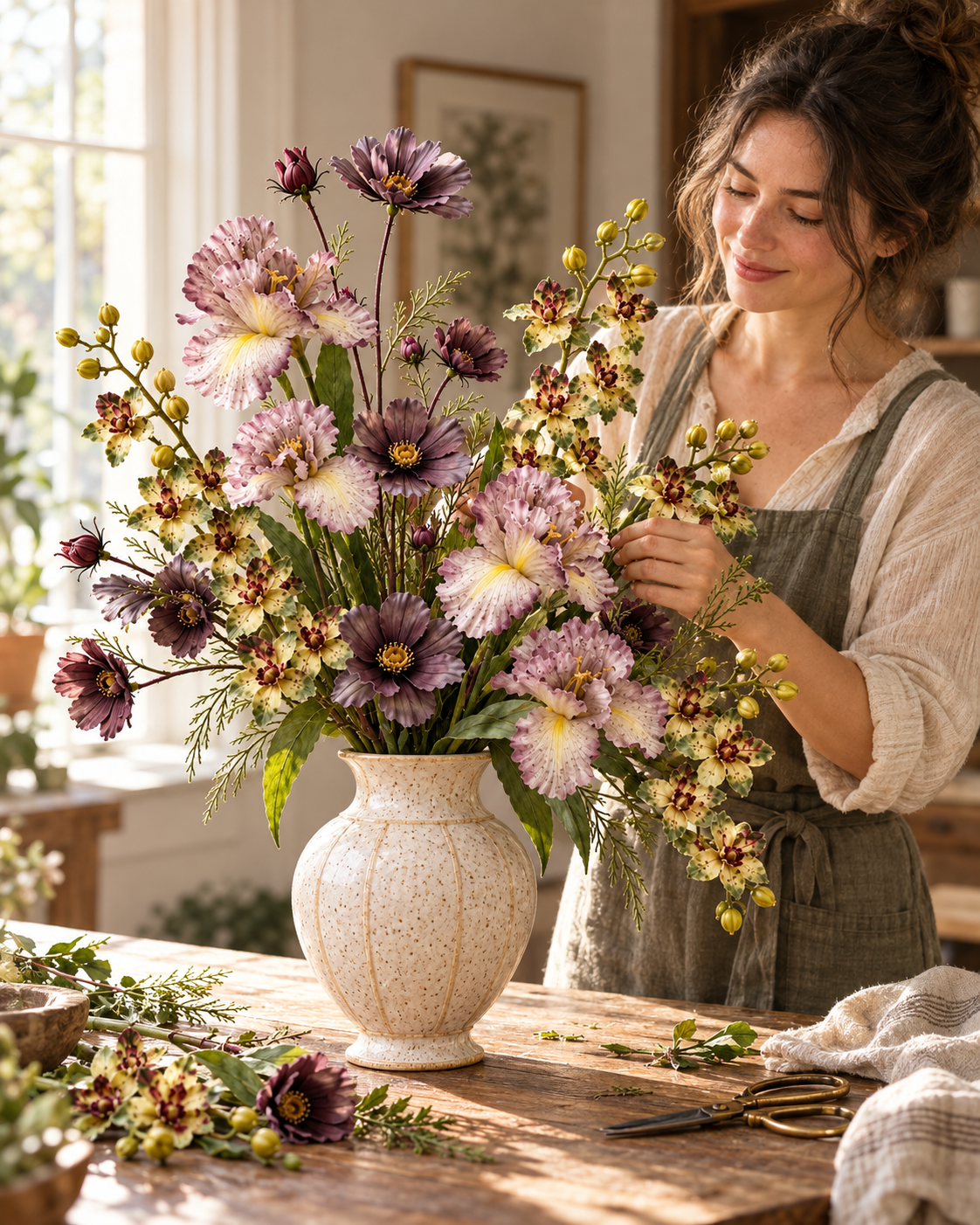 Moody Mauve Garden Faux Flower Bundle