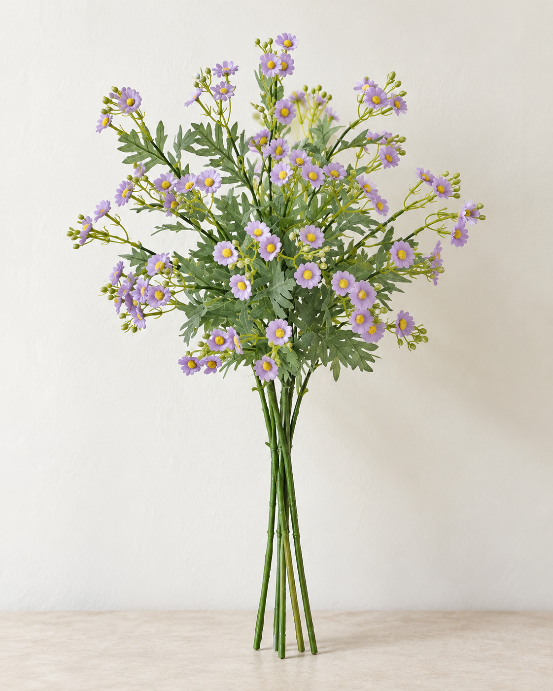 Soft Lilac Daisy Faux Floral Bouquet (5 Stems)