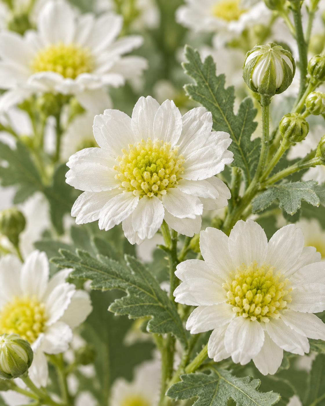 Meadow White Daisy Faux Floral Bouquet (5 Stems)