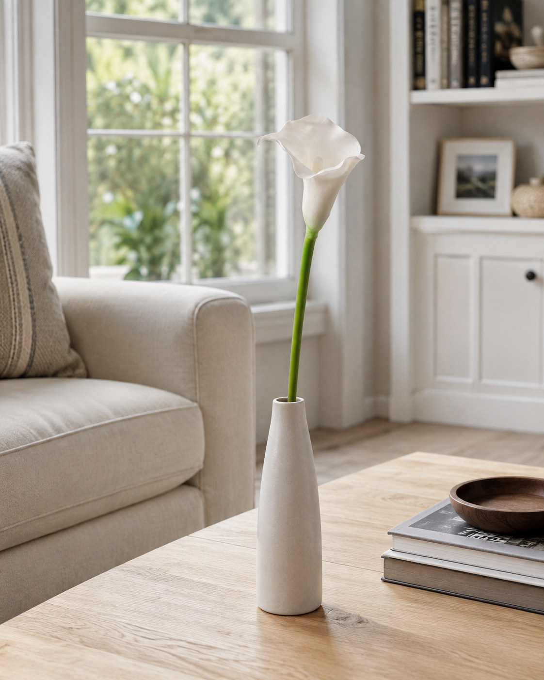 White Artificial Calla Lily Stem - 72 cm