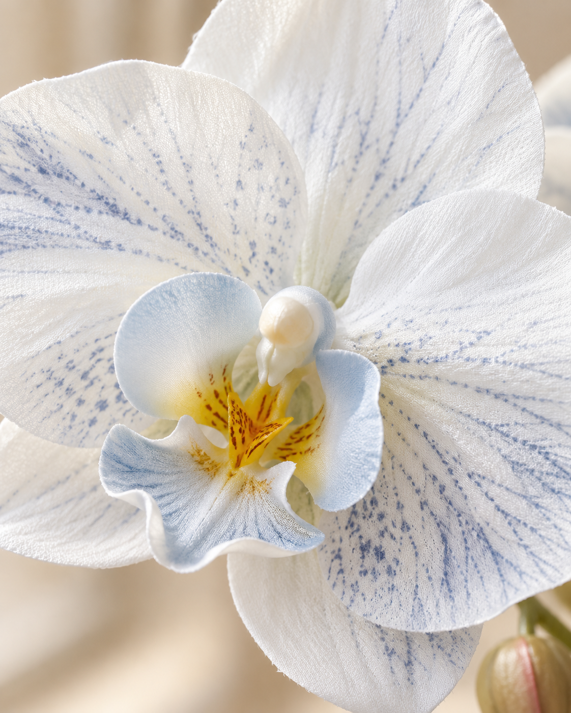 Meadow Mist Blue Orchid & Tulip Faux Floral Bouquet