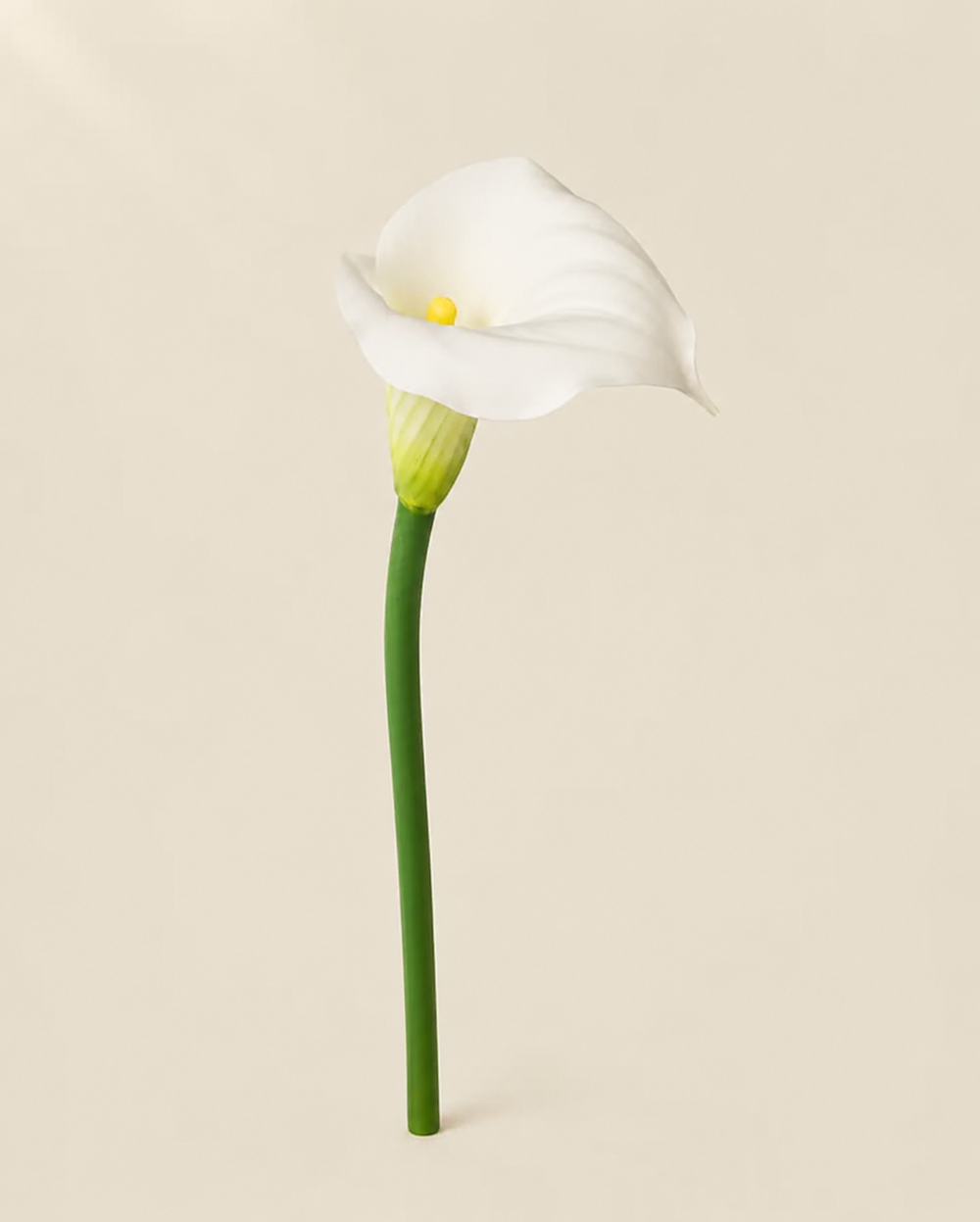 White Mini Artificial Calla Lily Stem - 55 cm