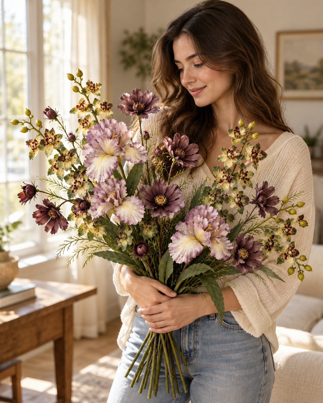 Moody Mauve Garden Faux Flower Bundle