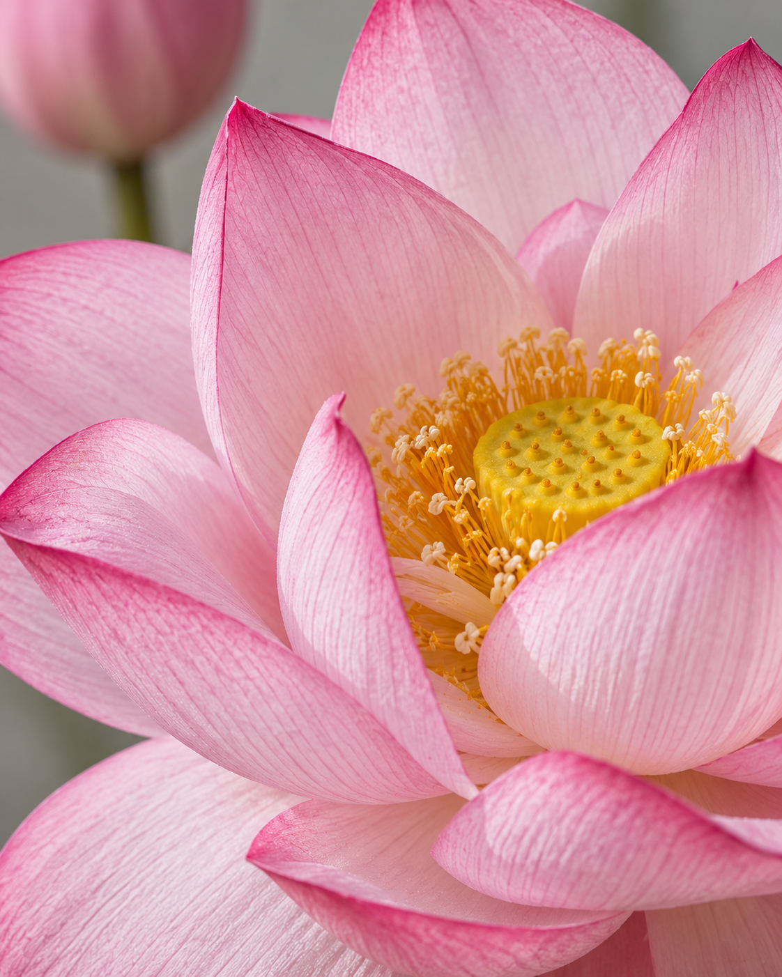 Serene Pink Lotus & Seed Pod Faux Floral Arrangement