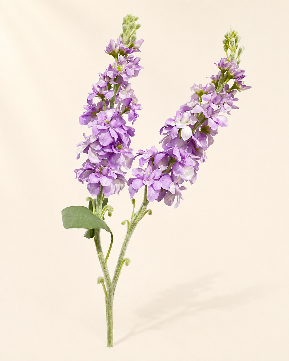 Purple Plastic & Fabric Artificial Stock Flower Spray - 82 cm