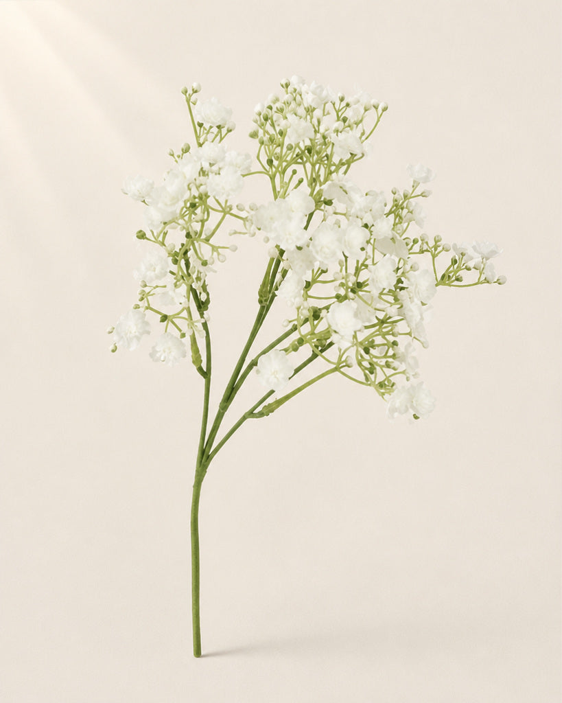 White Plastic Artificial Baby's Breath Spray - 47 cm