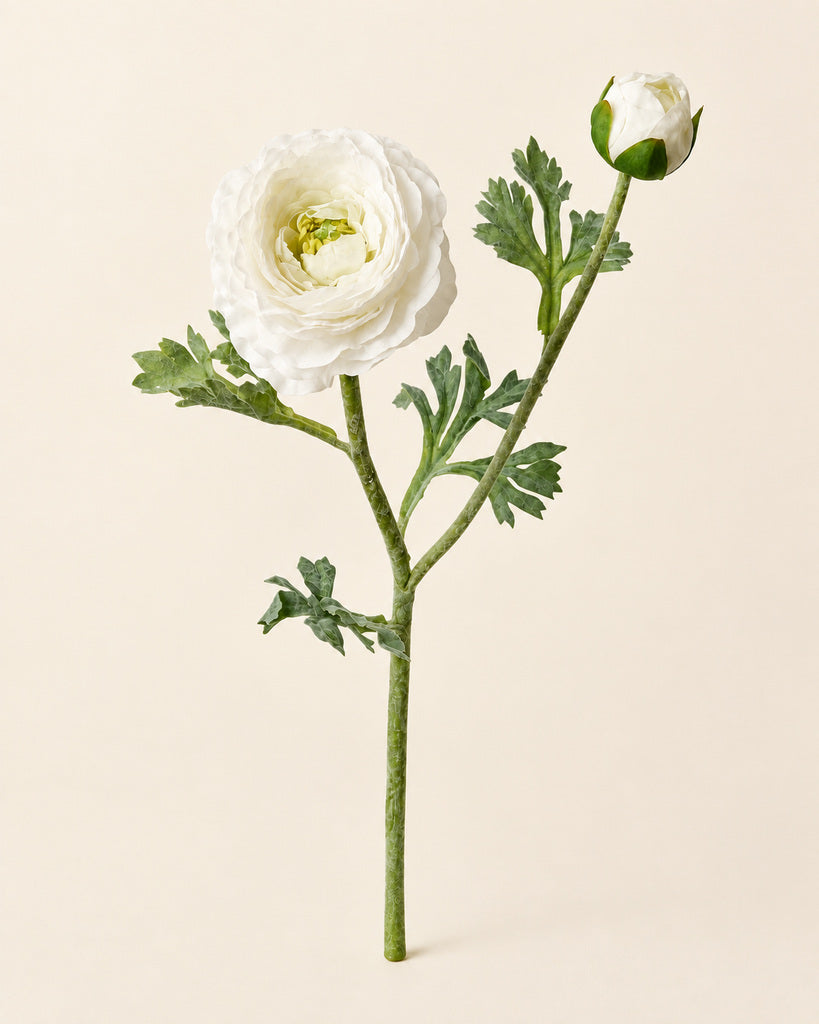 White Artificial Ranunculus Stem - 62cm