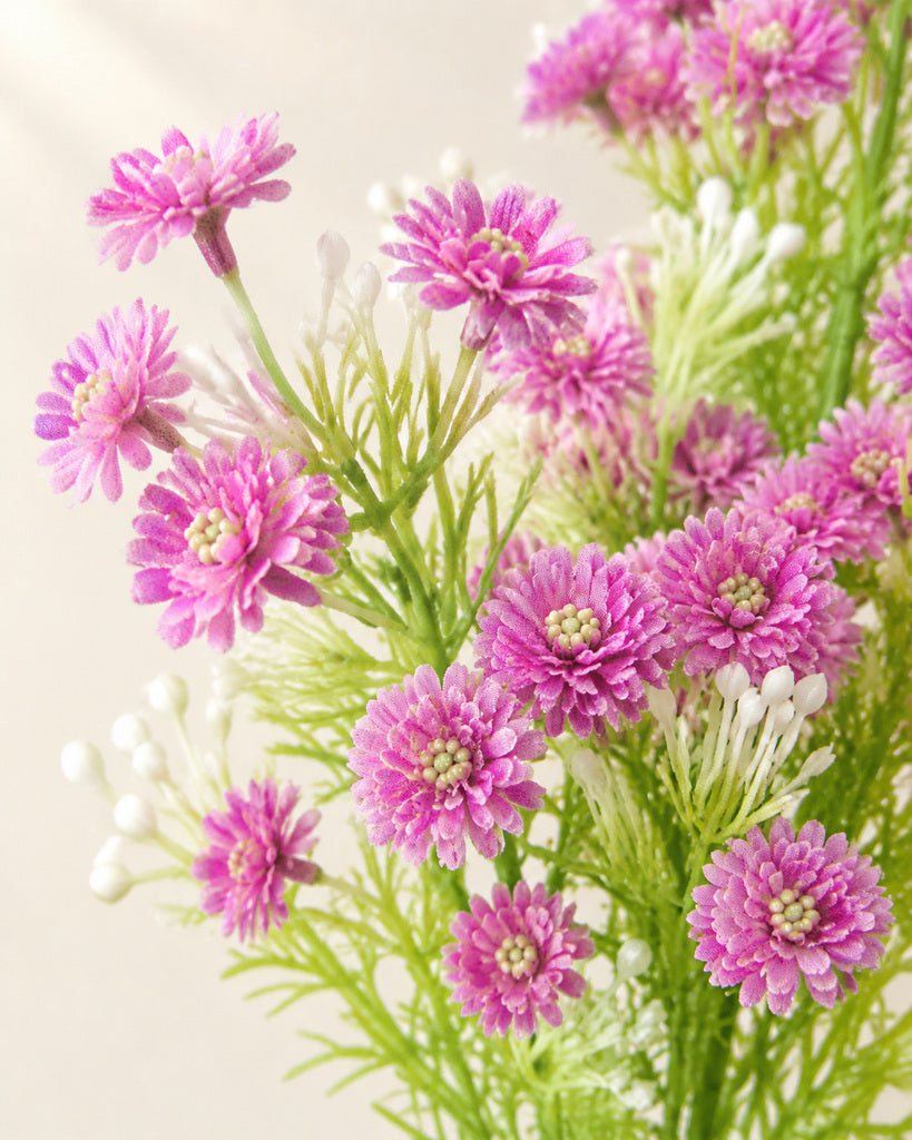 Purple Soft Rubber Artificial Baby's Breath Bouquet - 34 cm