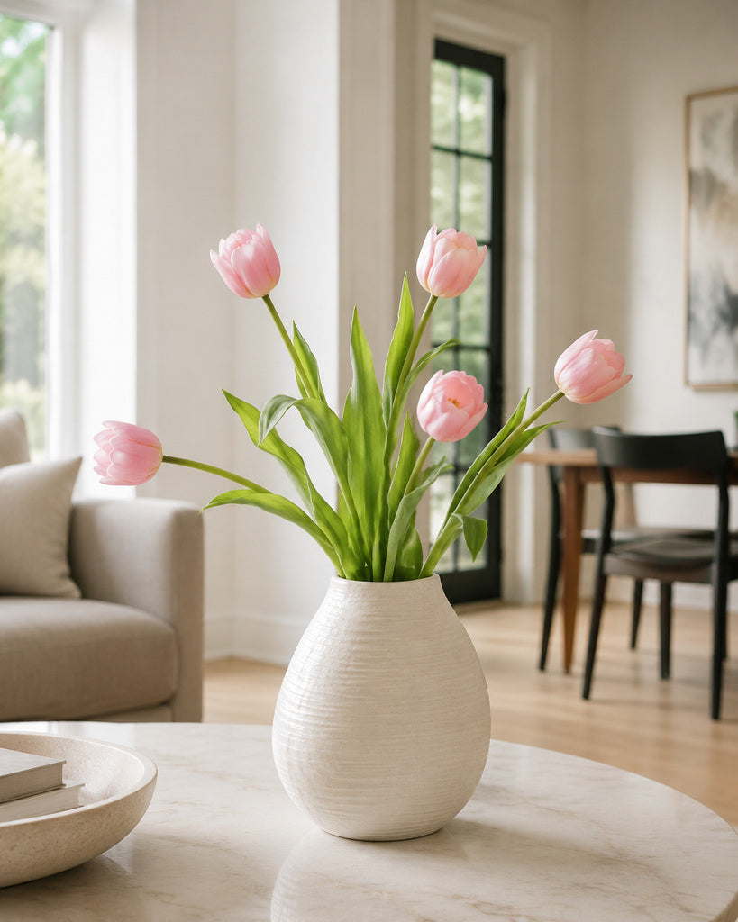 Pink Artificial Tulip Bud Stem - 49 cm