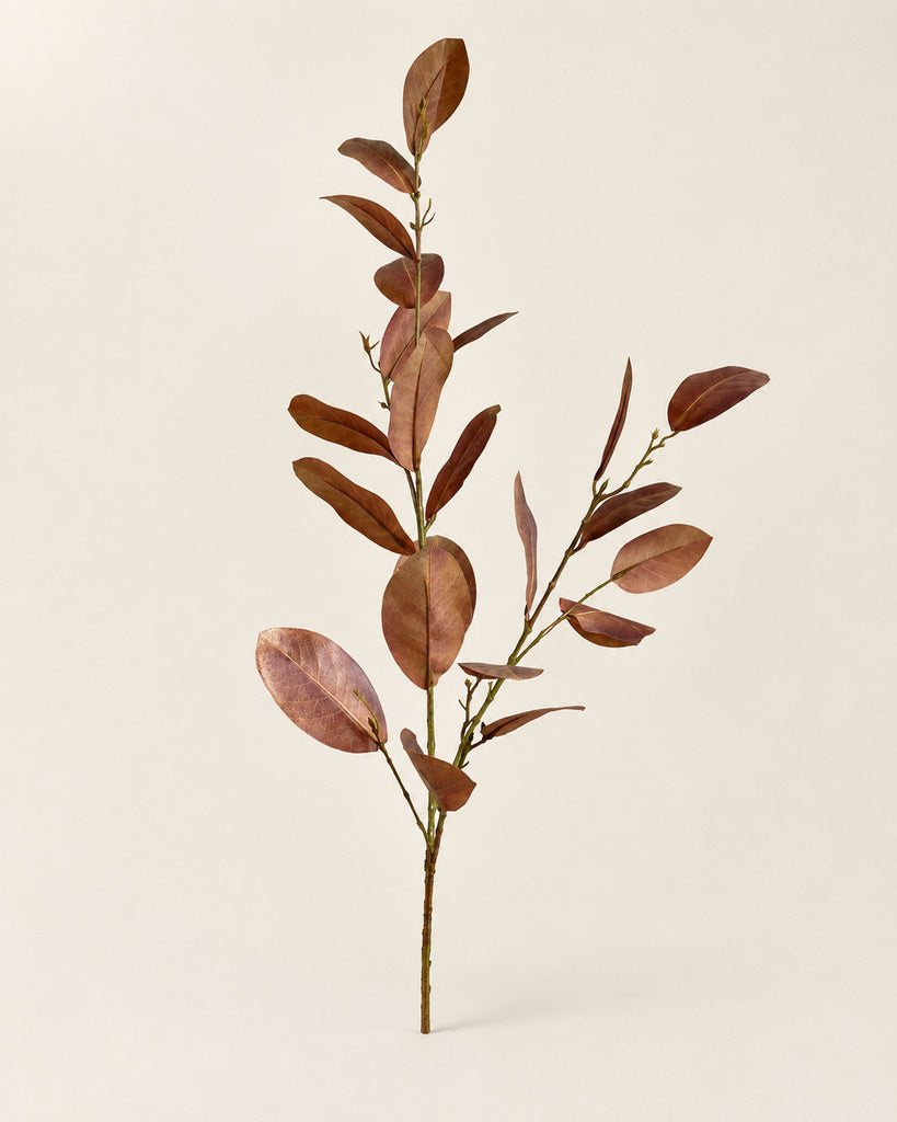 Brown Artificial Crape Myrtle Leaf Branch - 116 cm