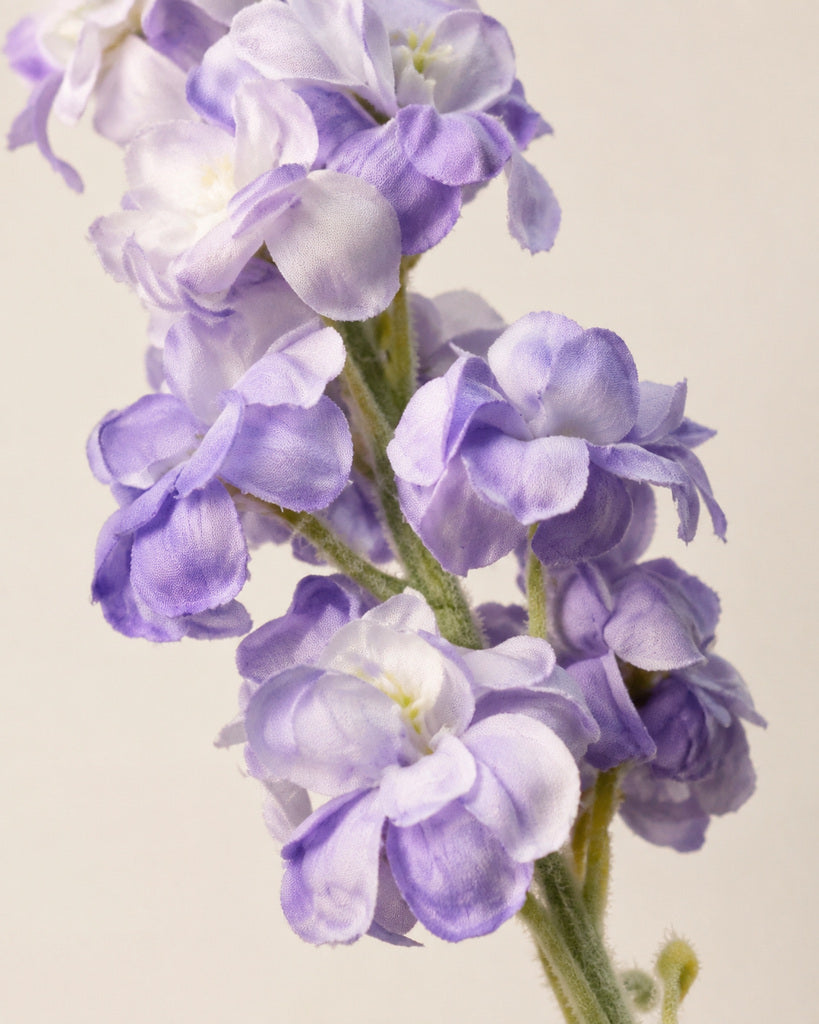 Blue Plastic & Fabric Artificial Stock Flower Stem - 82 cm