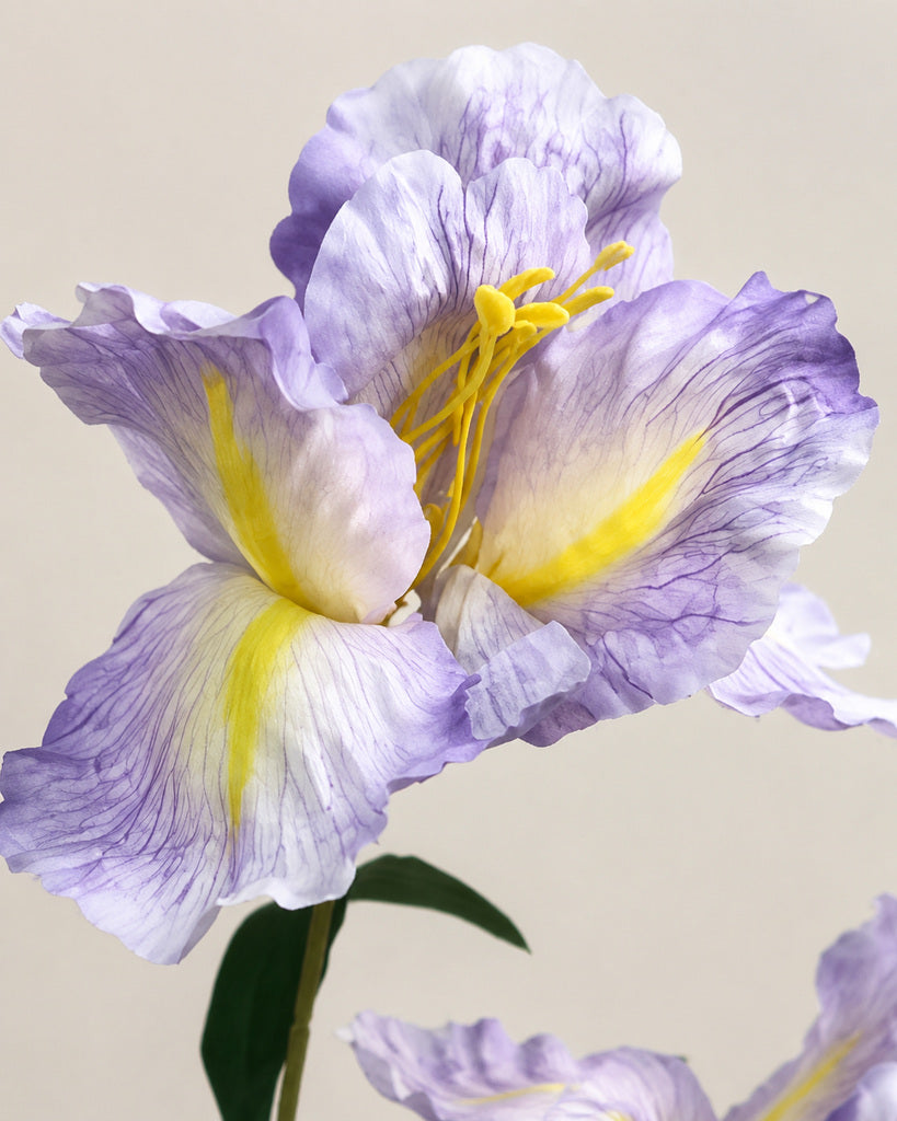 Light Purple Artificial Large Iris Spray - 88 cm