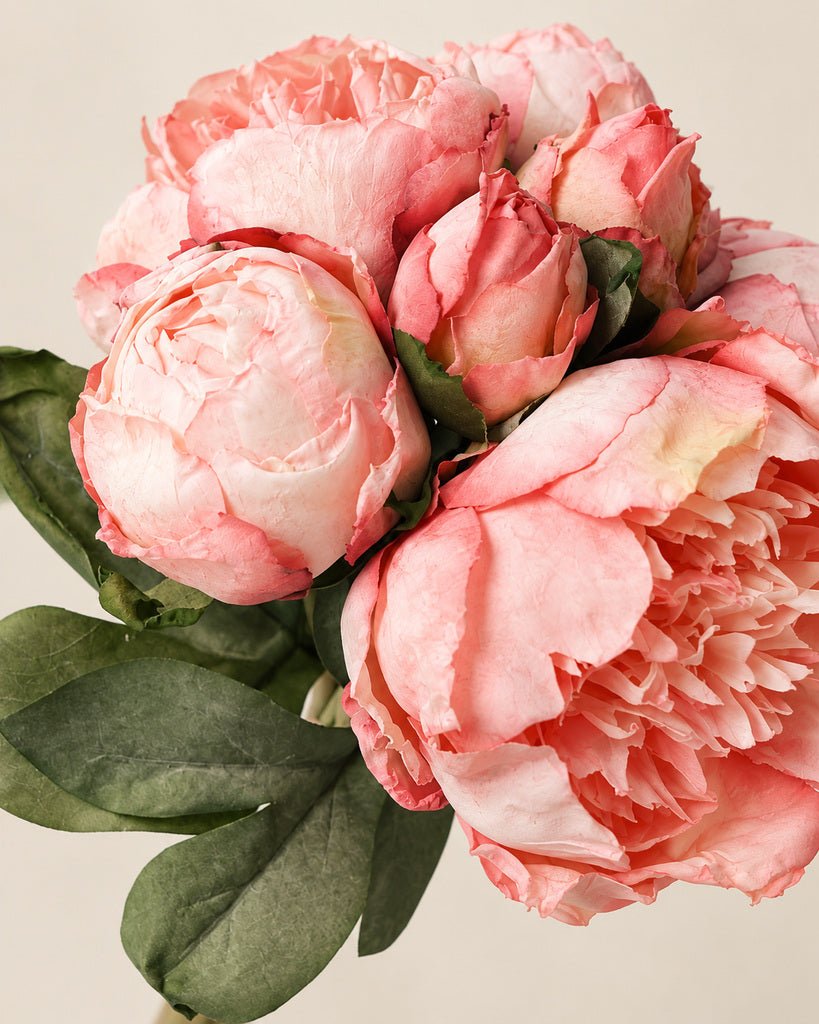 Pink 7-Stem Artificial Peony Bouquet - 36.5 cm