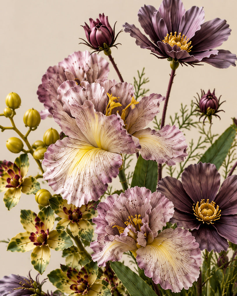 Moody Mauve Garden Faux Flower Bundle