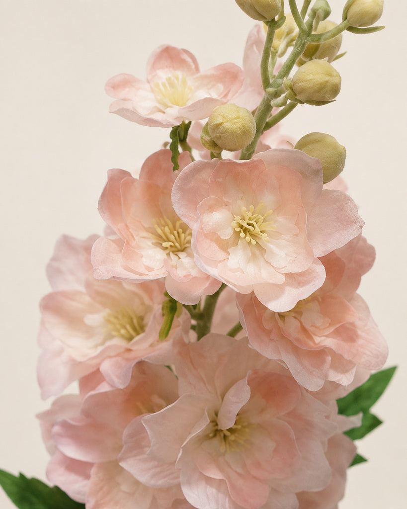 Light Champagne Fabric Artificial Delphinium Spray - 72 cm