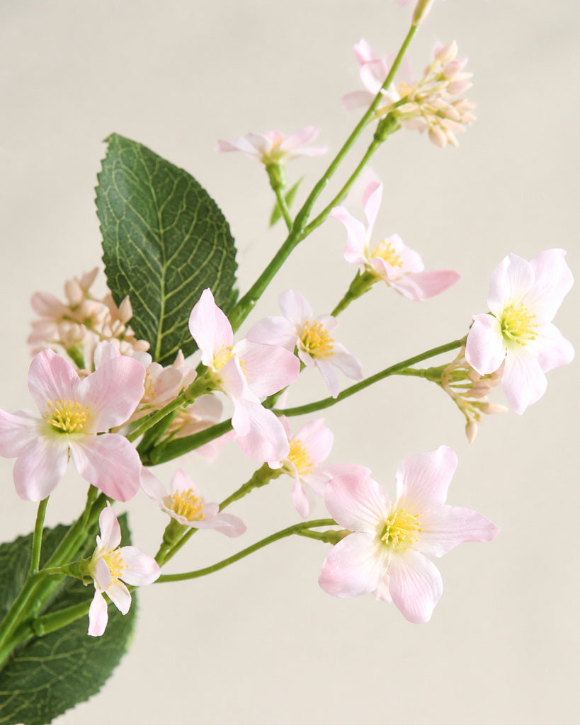 Pink Fabric Artificial Tung Flower Spray - 62 cm