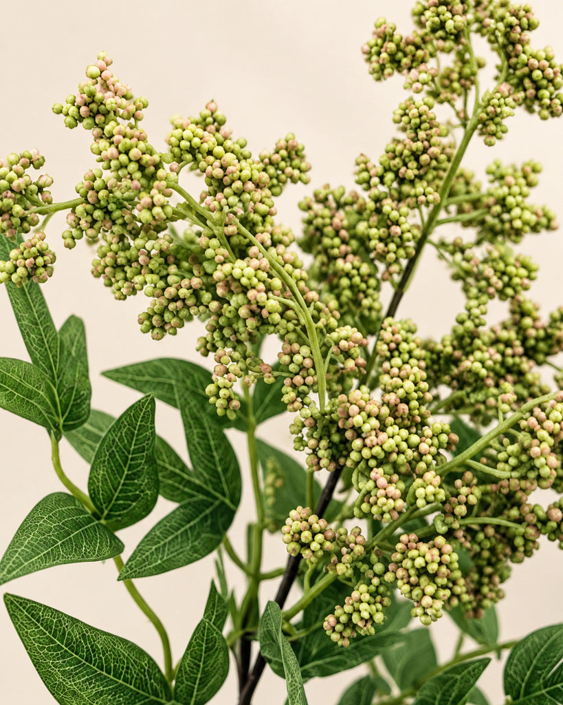 Green Plastic Nandina Berry Stem - 45 cm