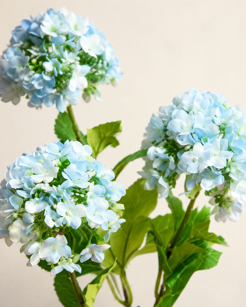 Blue Artificial Wood Hydrangea Spray - 70 cm