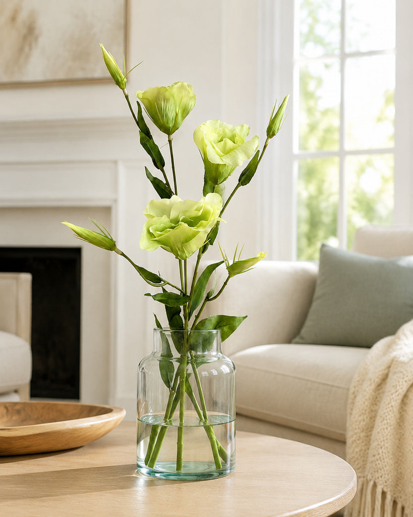 Green Artificial Lisianthus Spray - 57 cm