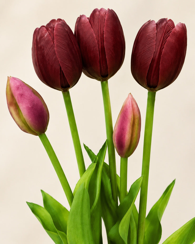 Deep Purple Soft Rubber Tulip Bush - 40 cm