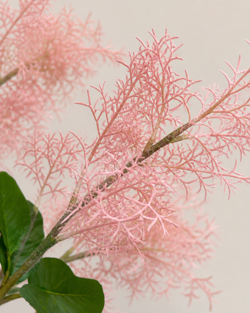 Pink Artificial Smoke Bush Branch - 85 cm