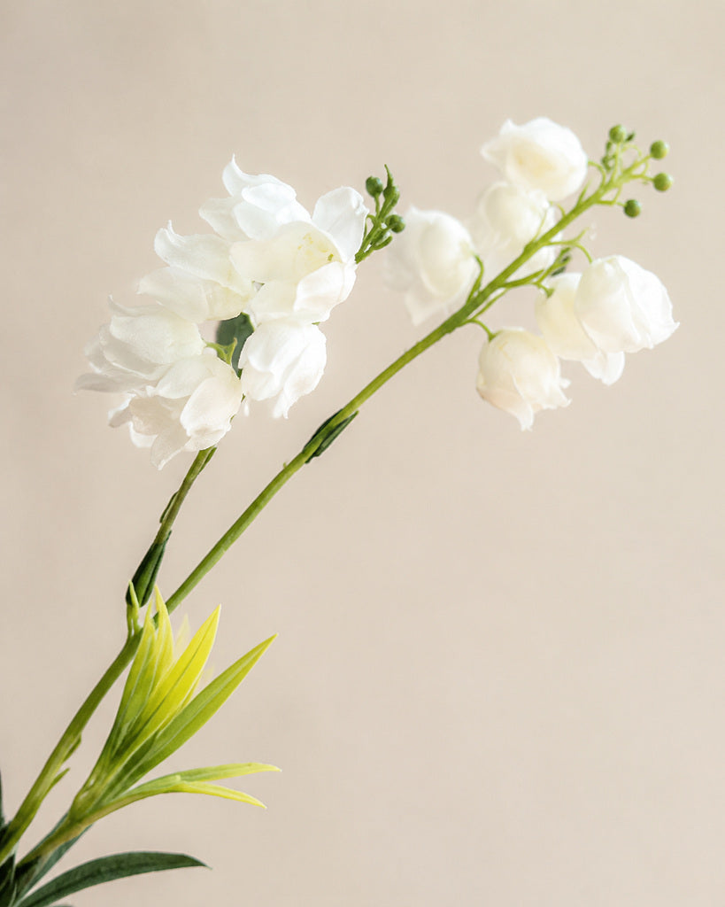 White Artificial Bellflower Spray - 80 cm