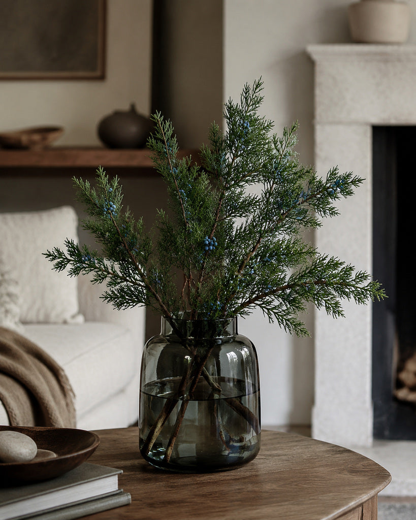 Plastic Artificial Pine Berry Branch - 65 cm