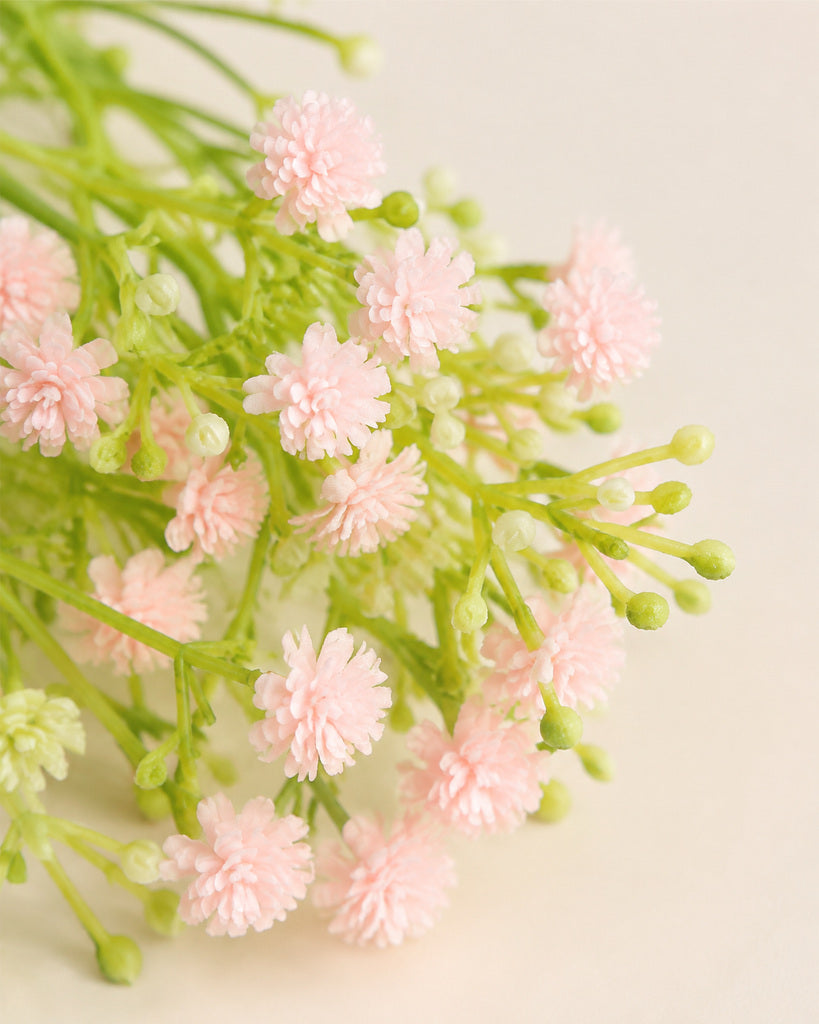 Pink Soft Rubber Artificial Baby's Breath Bouquet - 34 cm