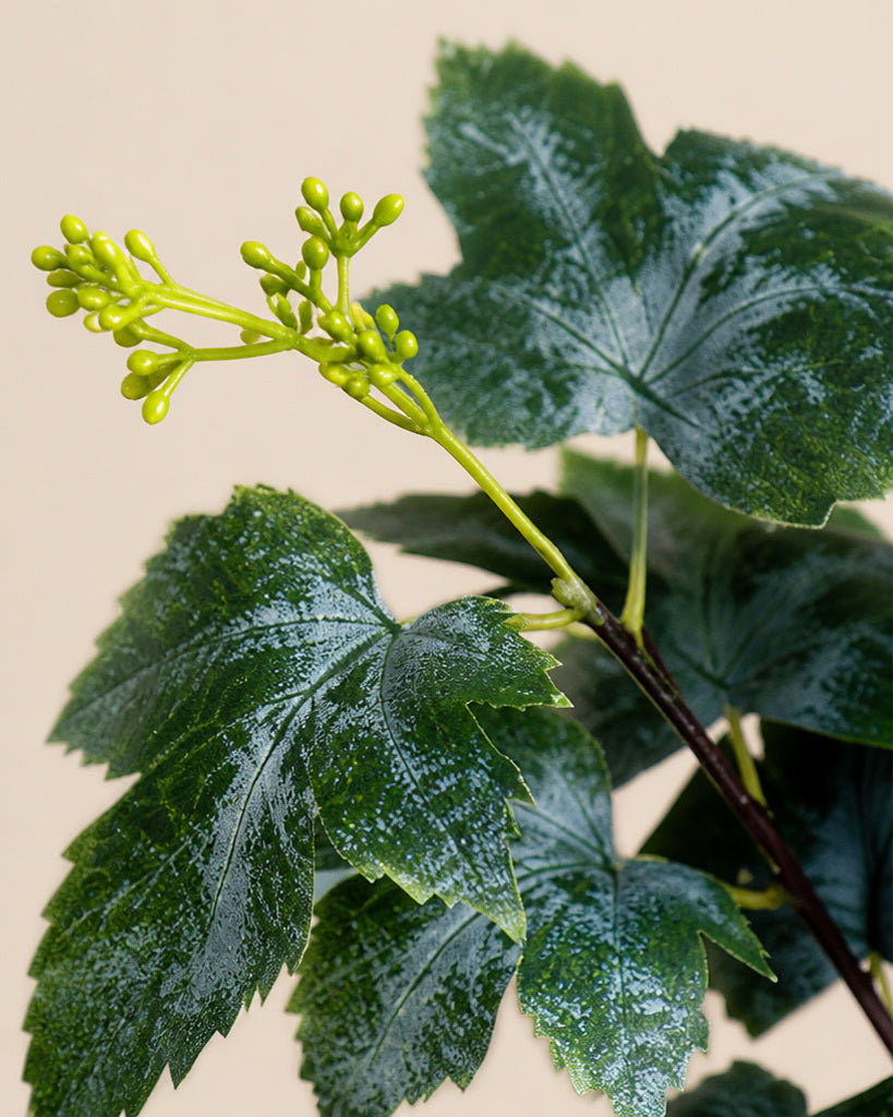 Green Artificial Grape Leaf Stem - 74 cm