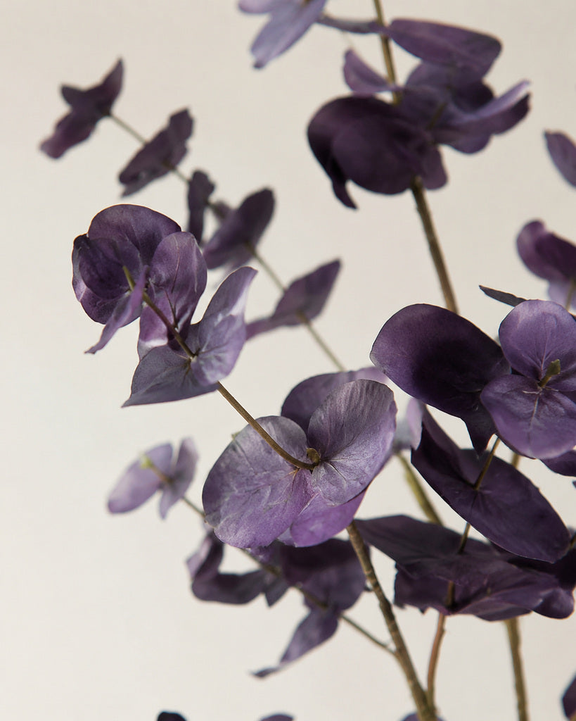 Dusty Purple Artificial Layered Eucalyptus Branch - 86 cm