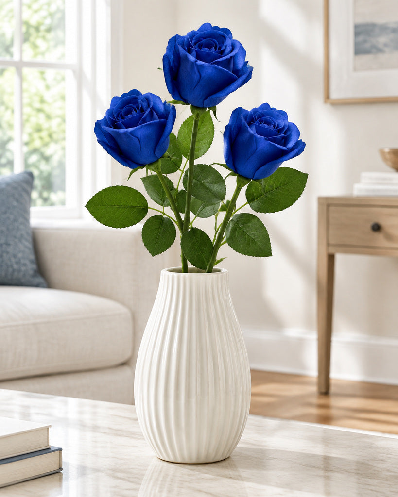 Blue Kate Artificial Rose Stem - 47 cm