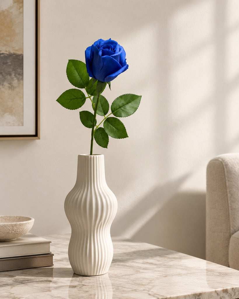 Blue Kate Artificial Rose Stem - 47 cm