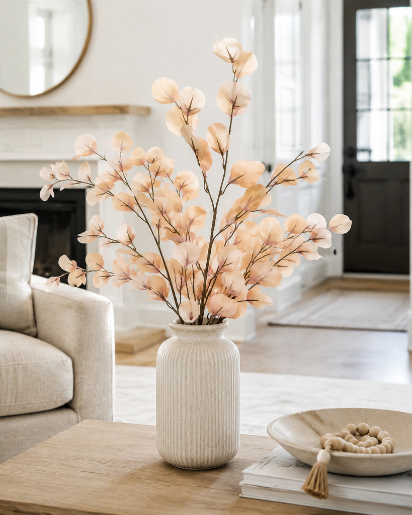 Light Taupe Artificial Eucalyptus Branch - 91 cm