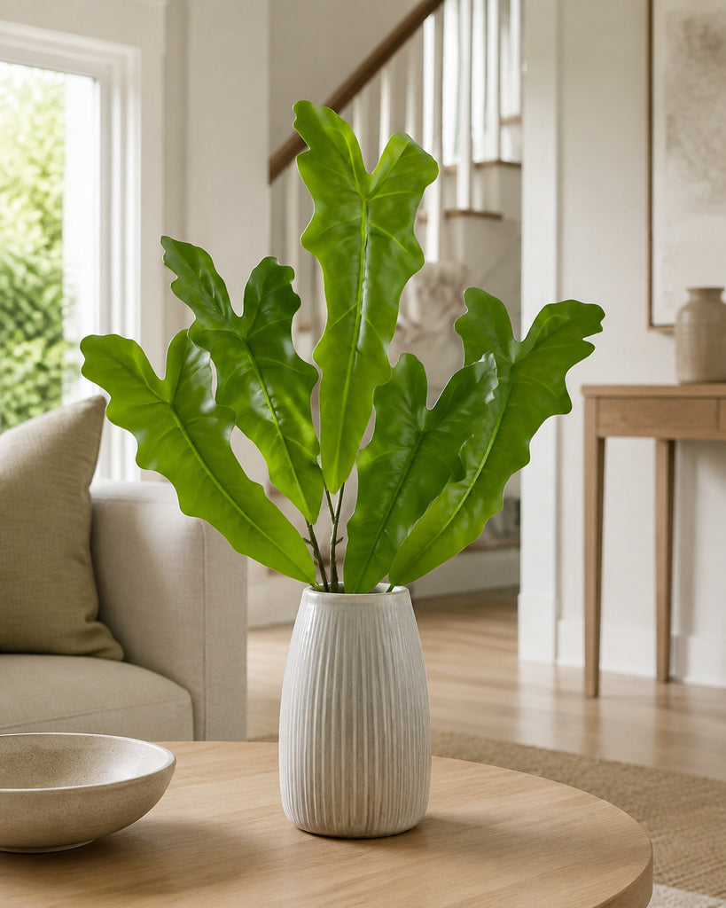 Green Artificial Fishbone Leaf Asparagus Greenery Stem - 69 cm