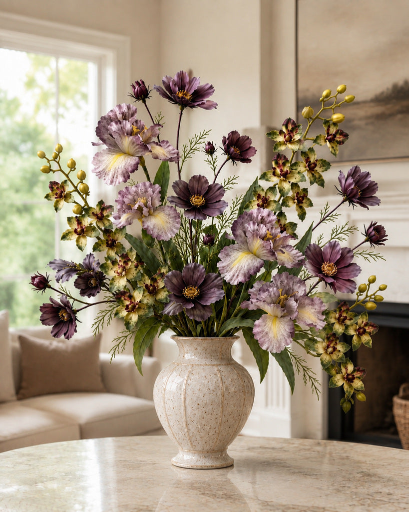 Moody Mauve Garden Faux Flower Bundle