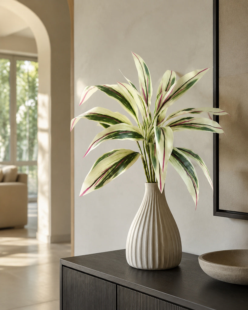 White Green Pink Artificial Brazilian Wood Lily Bamboo Branch - 96 cm