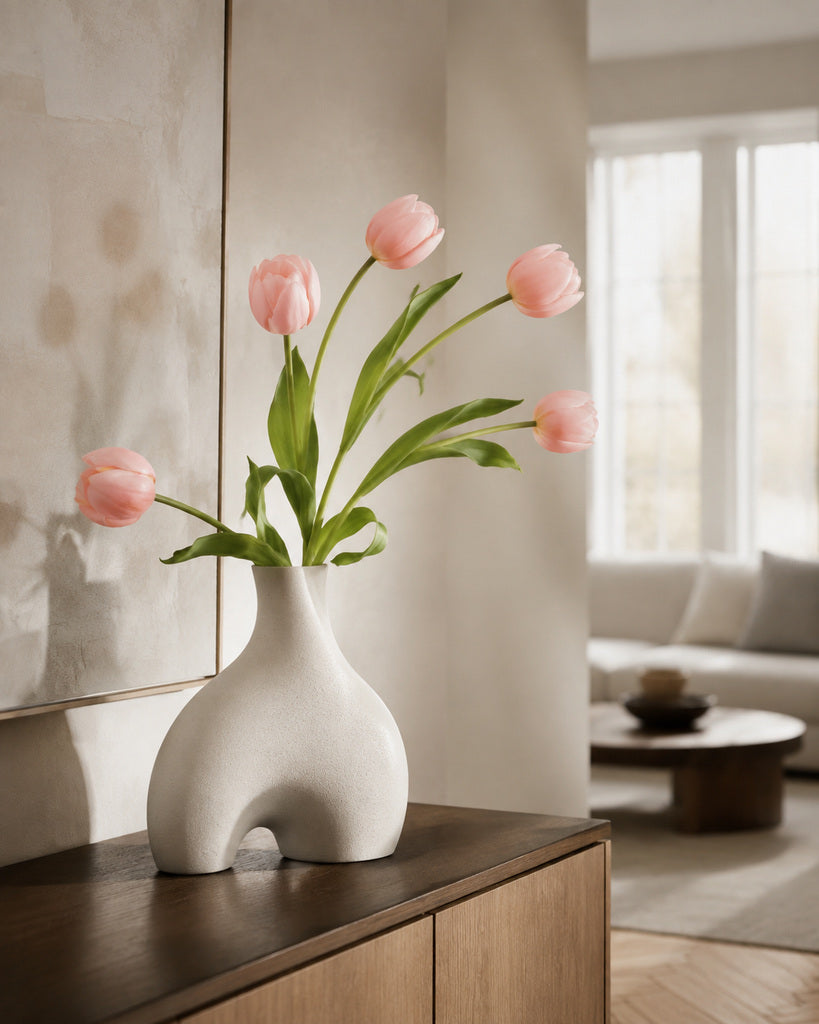 Pink Artificial Tulip Bud Stem - 49 cm