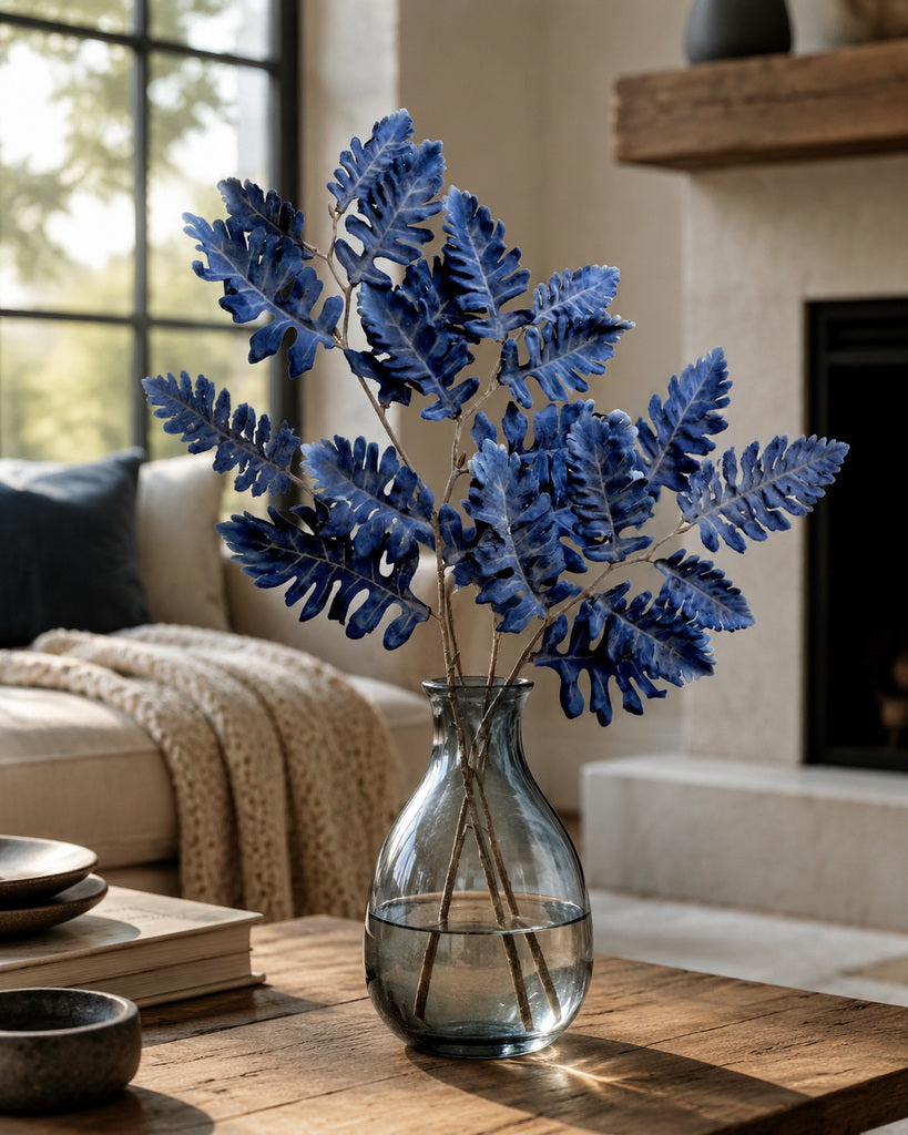 Indigo Artificial Dusty Miller Stem - 69 cm