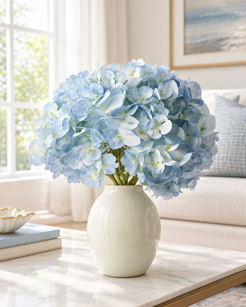 Blue Dutch Hydrangea Large Stem - 64 cm