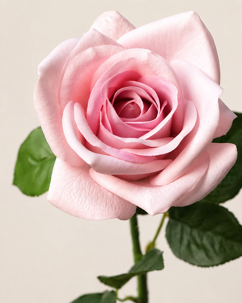 Autumn Purple Real Touch Artificial Carola Rose Stem - 66 cm