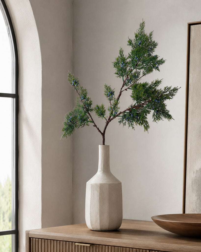 Plastic Artificial Pine Berry Branch - 65 cm